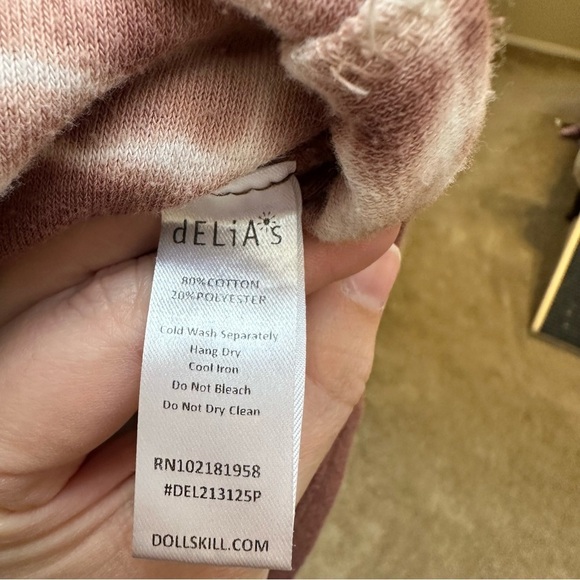 Delia’s Plus Size Mahogany Red Tie Dye Stretch Mini Skirt 1X - Picture 5 of 7